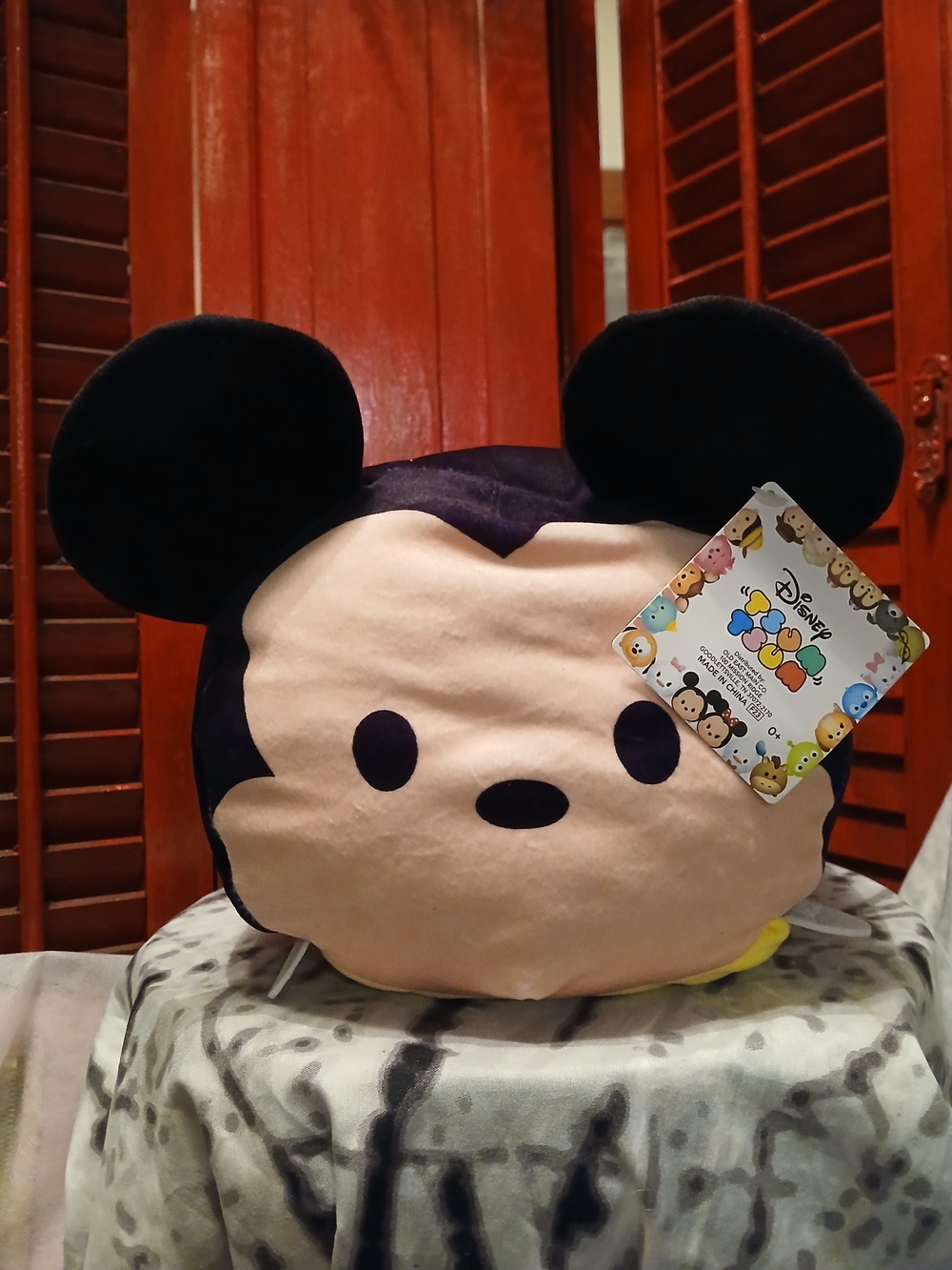 Disney Black and Cream Tsum Tsum Plush Pillow